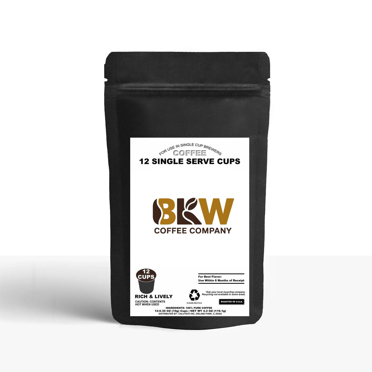 12 Pack Single Serve Coffee Capsules