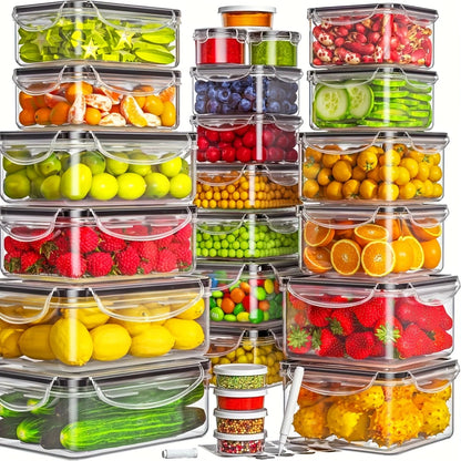 48PCS BPA-Free Food Storage Set – 24 Airtight Containers with Lids &amp; Labels for Kitchen, Pantry &amp; Travel