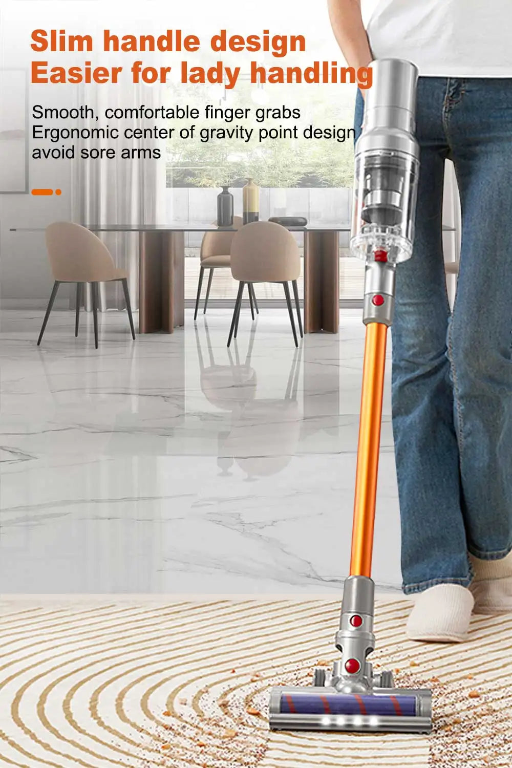 Cordless Vacuum 27000PA Smart Sensor for Home Carpet