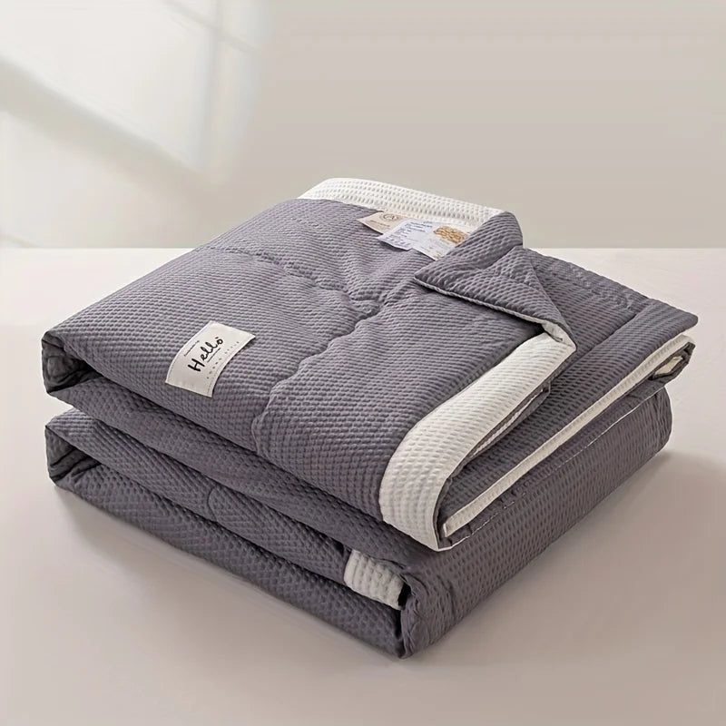 1pc Cooling Blanket for Hot Sleepers, Double-Sided Cold &amp; Soft Summer Throw, Lightweight Breathable Ice Blanket for Bed Sofa Travel, Kids, Breathable Machine Washable