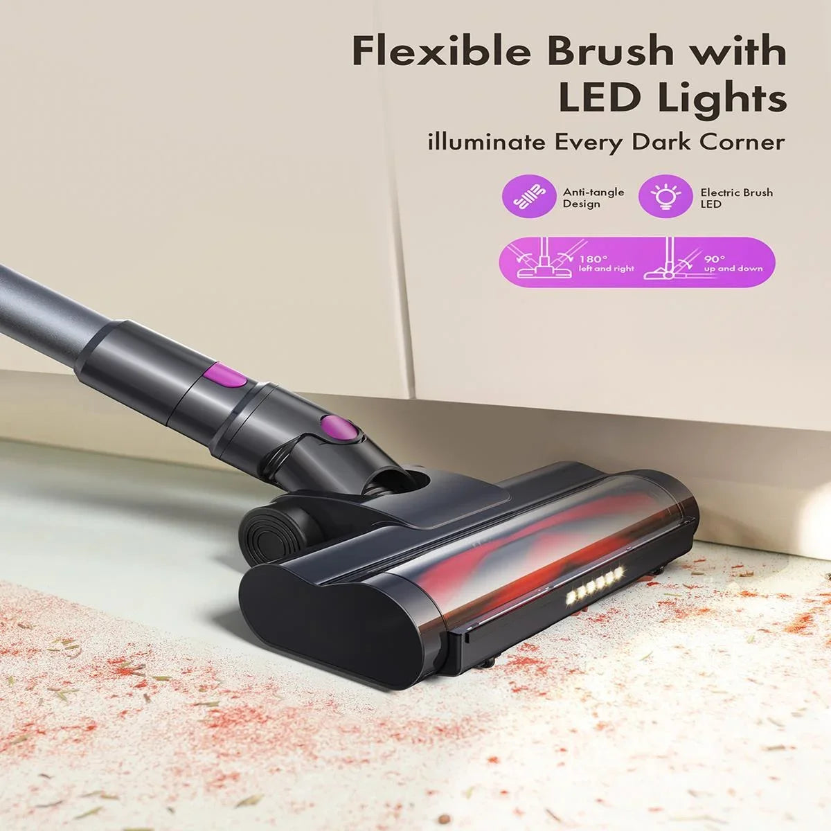 Homeika Cordless Vacuum 23KPa 48min LED Display Floor Carpet Homeika Cordless Vacuum 23KPa 48min LED Display Floor Carpet