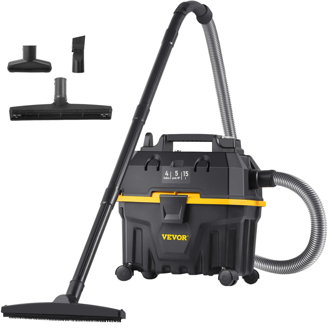 SucceBuy Portable Wet and Dry Vacuum Cleaner 15L For Car &amp; Home Appliance 1200W Power Strong Suction Vacuum Cleaner &amp; Air Blower