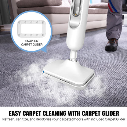 DayPlus Steam Mop &amp; Detachable Steam Cleaner, 1500W Powerful Floor Steamer for Carpet Laminate Hardwood,2 Washable Pads, 400ml