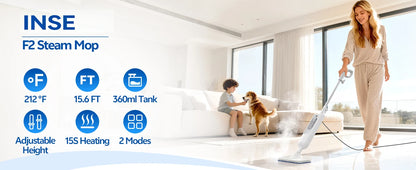 INSE 6-in-1 Steam Mop for Hard Floor Carpet &amp; Kitchen