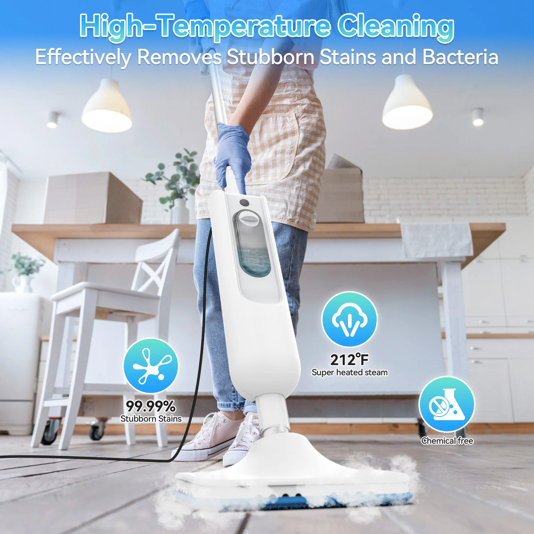 INSE 6-in-1 Steam Mop for Hard Floor Carpet &amp; Kitchen