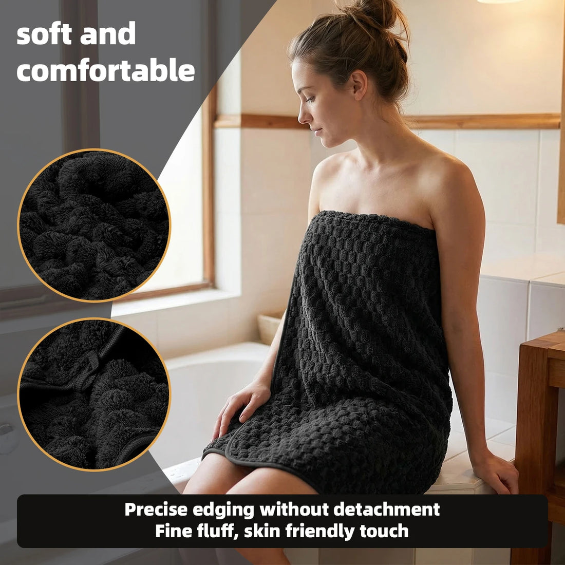 6-Piece Bath Towel Set, 2 Bath Towels + 2 Hand Towels + 2 Square Towels, Dark Cloud Velvet Bath Towels, Lightweight, Soft, Easy to Carry, High-Quality, Stain-Resistant Bath Towels, Decorative Bath Towels for the Bathroom, Sui