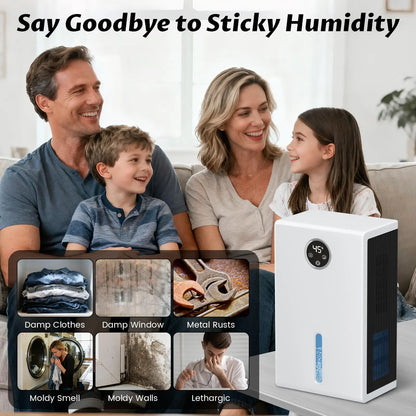 Dehumidifier for Home for Bedroom with 1000 sq.ft 120 OZ Water Tank,Dehumidifiers for Bathroom Basement,Auto Shut Off