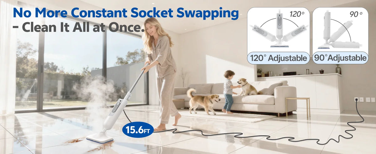 INSE 6-in-1 Steam Mop for Hard Floor Carpet &amp; Kitchen