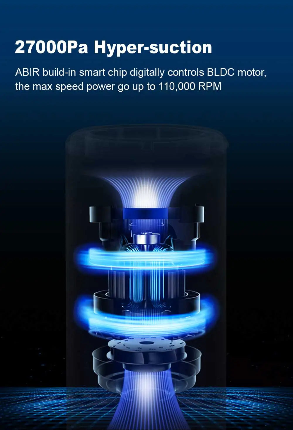 Cordless Vacuum 27000PA Smart Sensor for Home Carpet