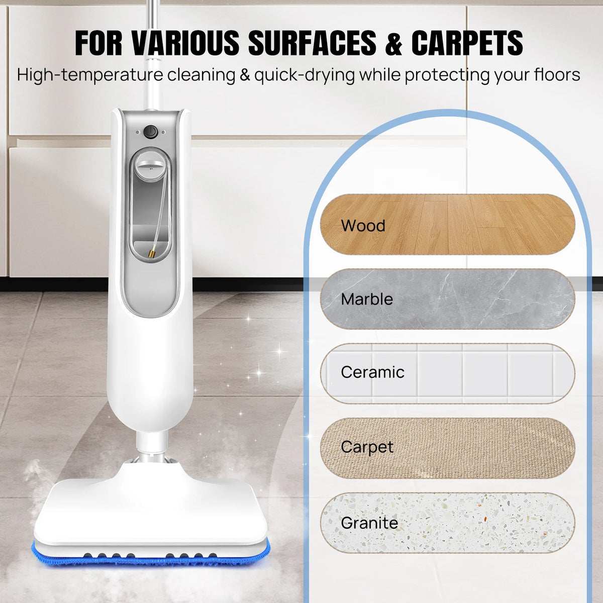 DayPlus Steam Mop &amp; Detachable Steam Cleaner