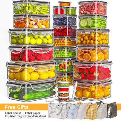 48PCS BPA-Free Food Storage Set – 24 Airtight Containers with Lids &amp; Labels for Kitchen, Pantry &amp; Travel