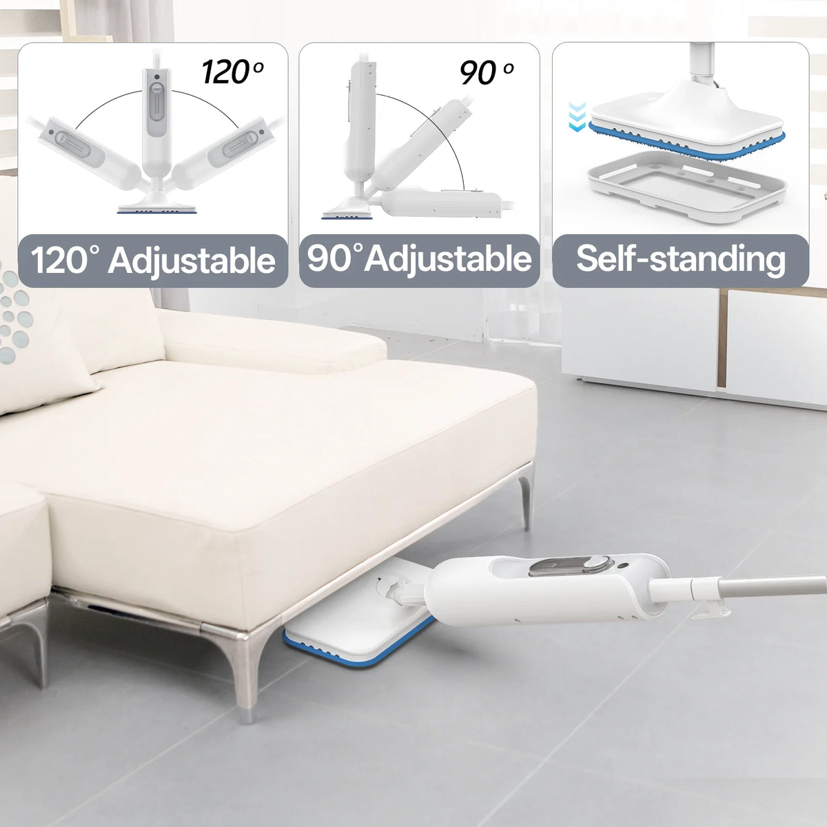 INSE 6-in-1 Steam Mop for Hard Floor Carpet &amp; Kitchen