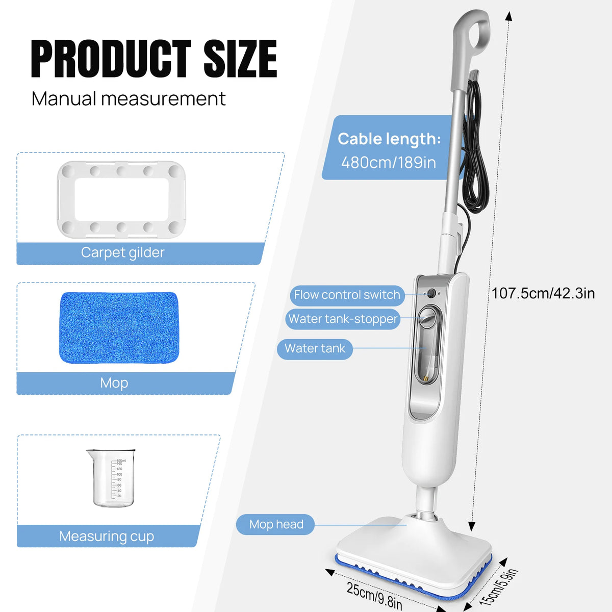 DayPlus Steam Mop &amp; Detachable Steam Cleaner