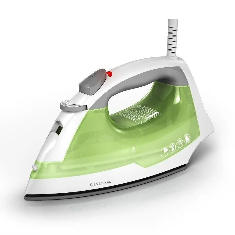 Easy Steam Iron for Clothes, Smart Steam, 1200W, TrueGlide Nonstick Soleplate, Auto Shut-Off, Anti-Drip, Green &amp; White