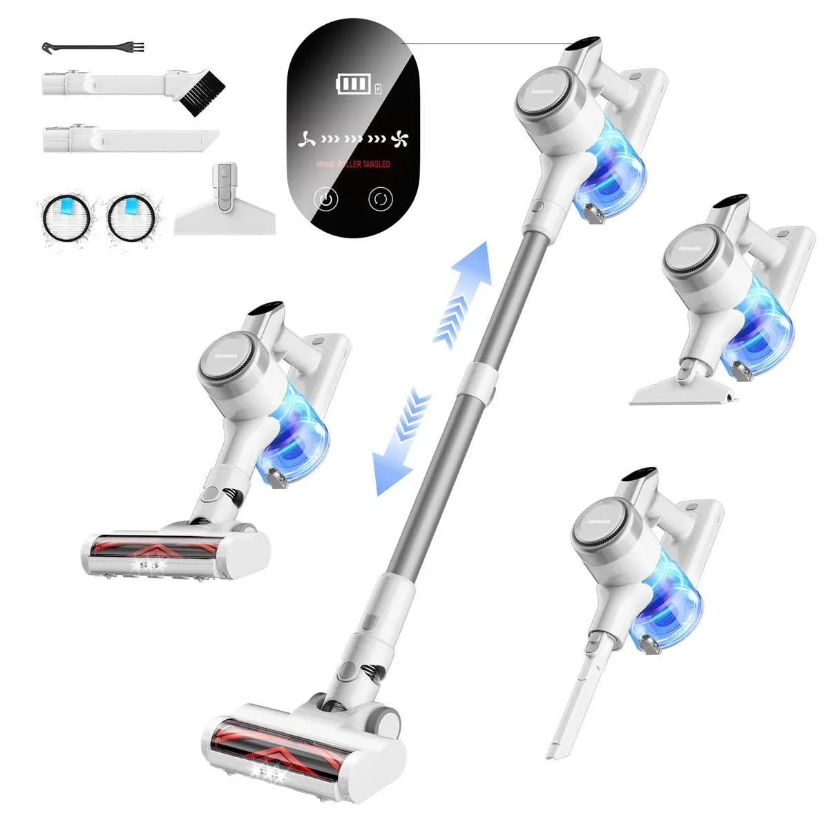 Homeika Cordless Vacuum 23KPa 48min LED Display Floor Carpet Homeika Cordless Vacuum 23KPa 48min LED Display Floor Carpet